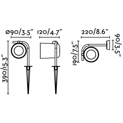 FARO 71546 - Outdoor wall light FLOW 1xGU10/8W/230V IP65