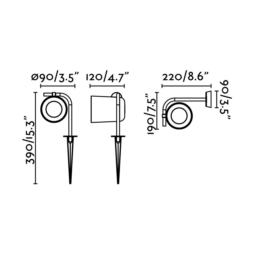 FARO 71546 - Outdoor wall light FLOW 1xGU10/8W/230V IP65