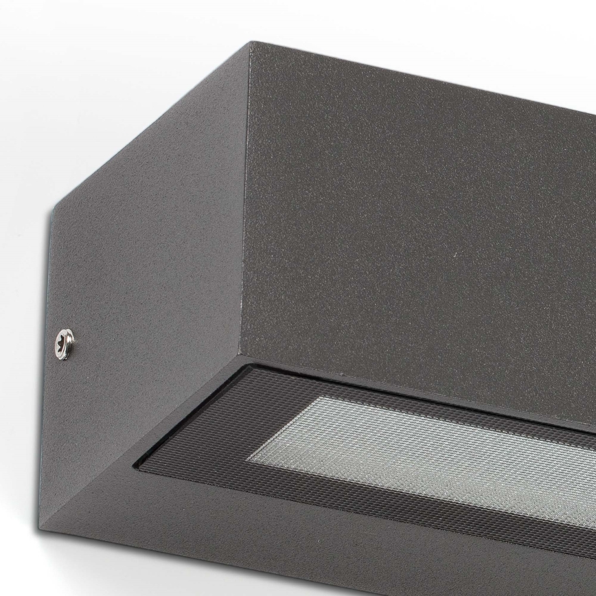 FARO 71904 - DORO LED Outdoor Wall Light, 2 x 10W LEDs, 230V, IP65, Anthracite