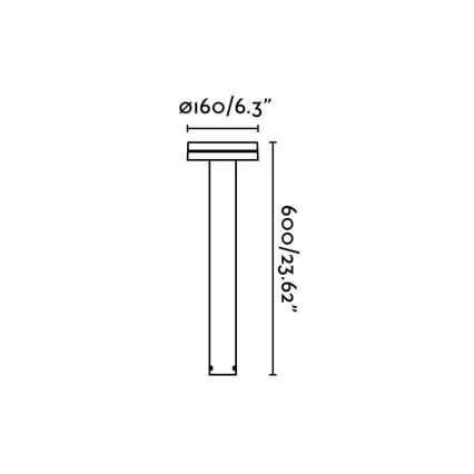 FARO 71948 - LED Outdoor lamp ESPOT LED/9W/230V 2200/2700/3200/4000K IK07 IP65 60 cm anthracite