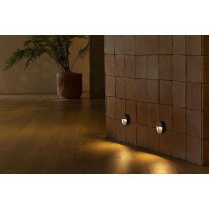 FARO 71960 - DUNE LED Staircase Light LED/3W/230V 2200/2700/3200/4000K IP65 Anthracite, Round