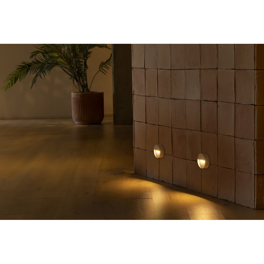 FARO 71961 - DUNE LED stair light LED/3W/230V 2200/2700/3200/4000K IP65 white round