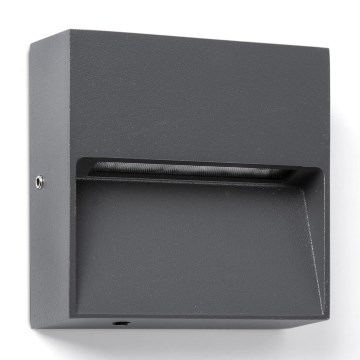 FARO 71963 - DUNE LED Staircase Light LED/3W/230V 2200/2700/3200/4000K IP65 Anthracite Square