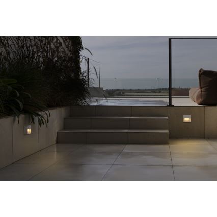 FARO 71964 - DUNE LED Staircase Light LED/3W/230V 2200/2700/3200/4000K IP65 white square