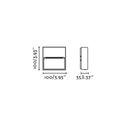FARO 71964 - DUNE LED Staircase Light LED/3W/230V 2200/2700/3200/4000K IP65 white square
