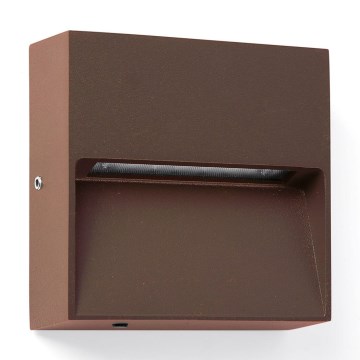 FARO 71965 - DUNE LED Staircase Light LED/3W/230V 2200/2700/3200/4000K IP65 Brown Square