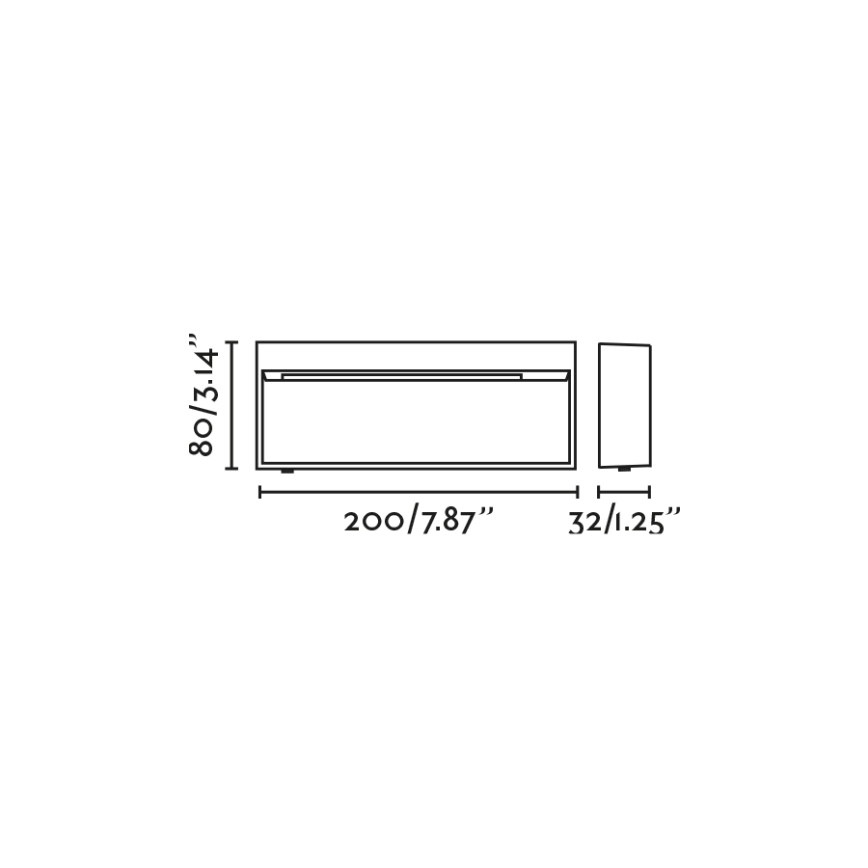 FARO 71966 - DUNE LED Staircase Light, 6W, 230V, 2200/2700/3200/4000K, IP65, Anthracite, Rectangular