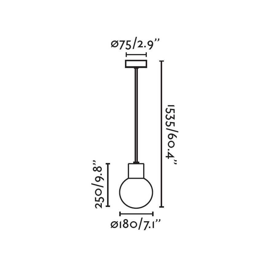 FARO 74427C-01 - Outdoor chandelier on a string MOON 1xE27/15W/230V IP44