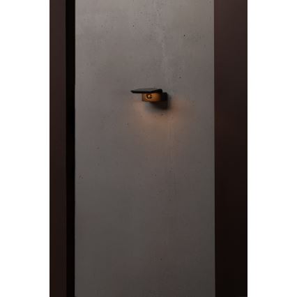 FARO 74456 - Solar LED Wall Light with LUMA Sensor, 5W LED / 3.7/230V, IP65, Anthracite
