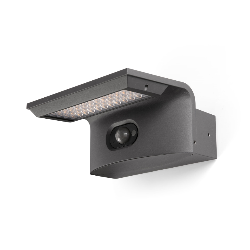 FARO 74456 - Solar LED Wall Light with LUMA Sensor, 5W LED / 3.7/230V, IP65, Anthracite