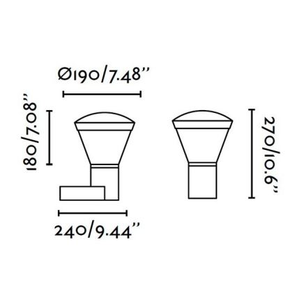 FARO 75536 - LED Outdoor wall light SHELBY LED/10W/230V IP44