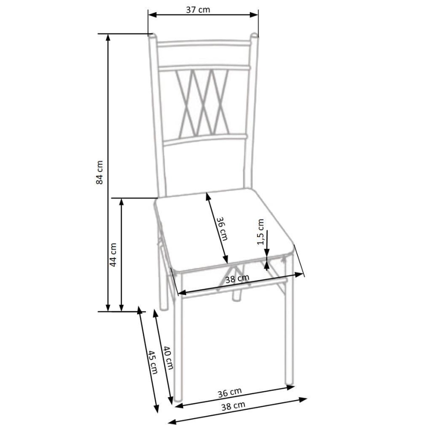 FAUST dining set, metal/Sonoma Oak
