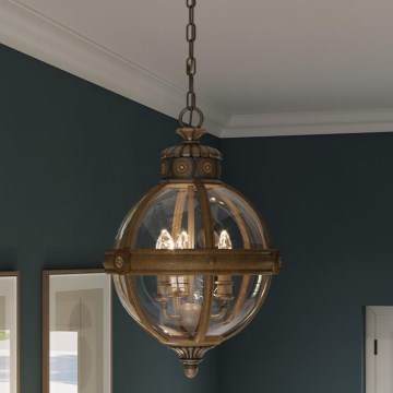 Feiss - Chandelier on a chain ADAMS 3xE14/60W/230V bronze