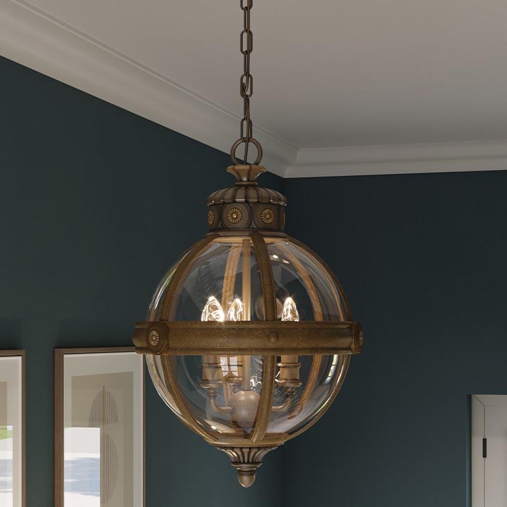 Feiss - Chandelier on a chain ADAMS 3xE14/60W/230V bronze
