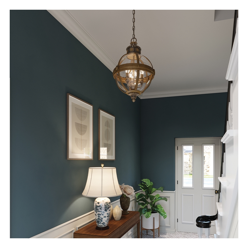 Feiss - Chandelier on a chain ADAMS 3xE14/60W/230V bronze