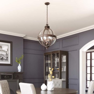 Feiss - Chandelier on a chain ADAMS 4xE14/60W/230V bronze