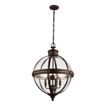 Feiss - Chandelier on a chain ADAMS 4xE14/60W/230V bronze