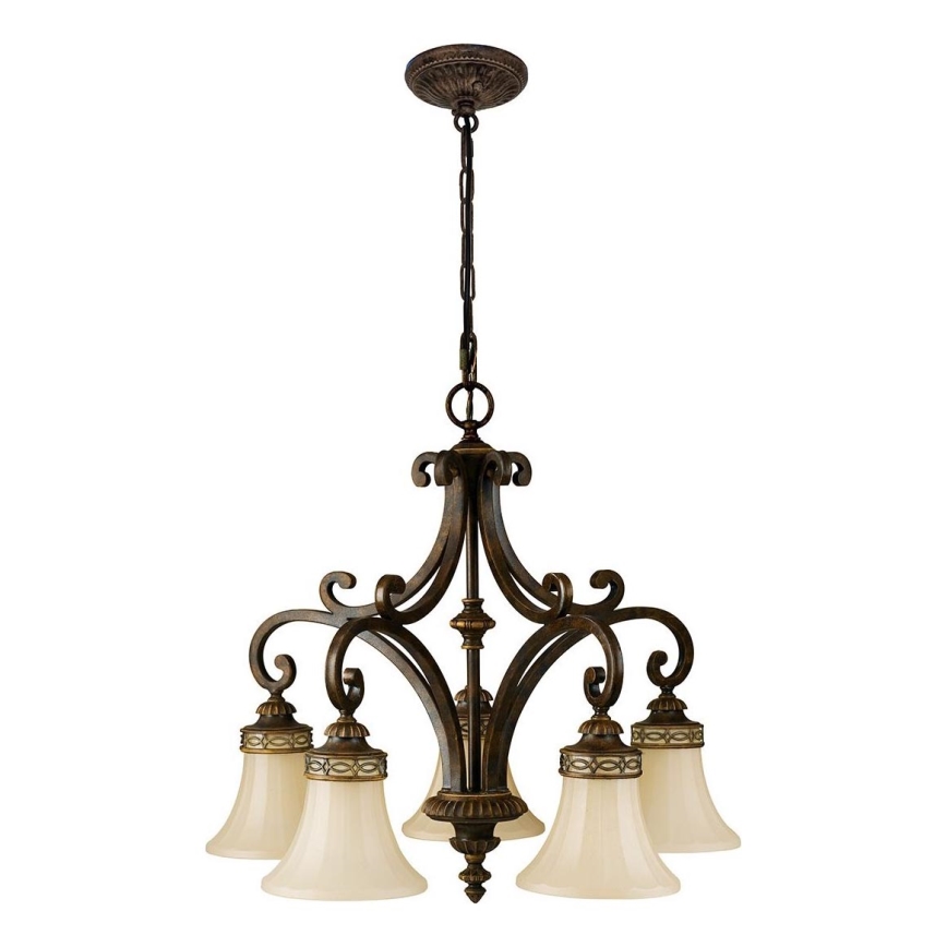Feiss - Chandelier on a chain DRAWING ROOM 5xE27/60W/230V