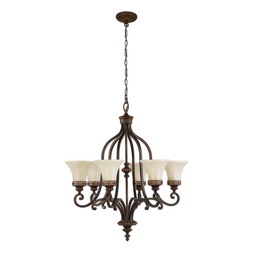 Feiss - Chandelier on a chain DRAWING ROOM 6xE27/60W/230V