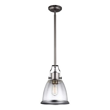Feiss - Chandelier on a pole HOBSON 1xE27/60W/230V silver
