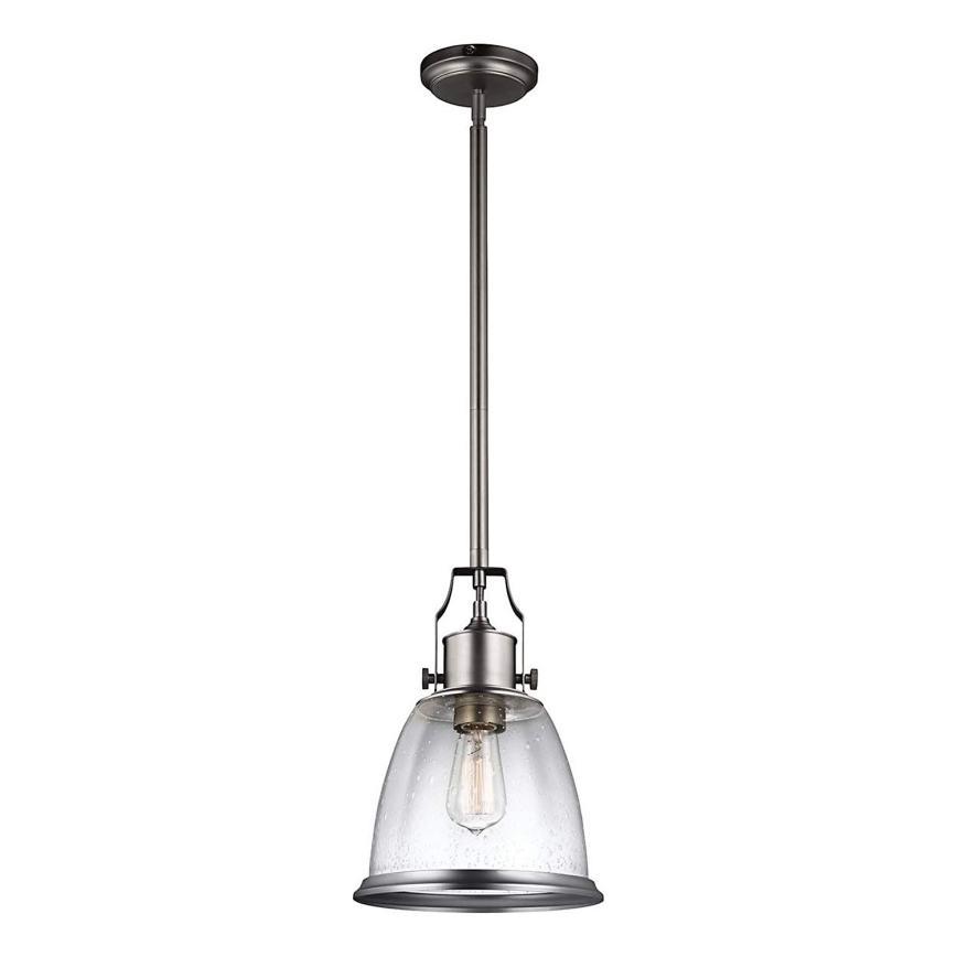 Feiss - Chandelier on a pole HOBSON 1xE27/60W/230V silver