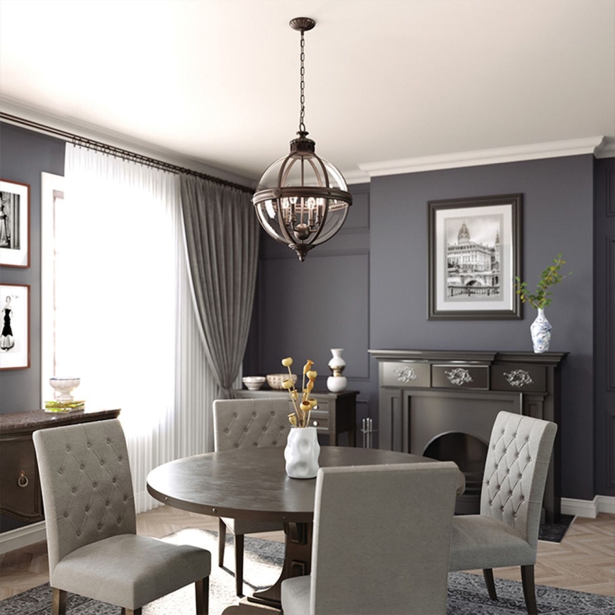Feiss - Chandelier on a chain ADAMS 4xE14/60W/230V bronze