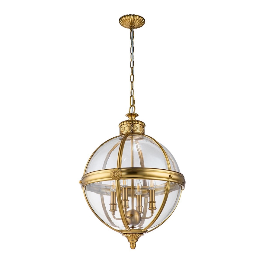 Feiss - Chandelier on a chain ADAMS 4xE14/60W/230V gold