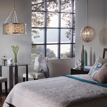 Feiss - ARABESQUE Rod Chandelier 4xE27/60W/230V, Gold