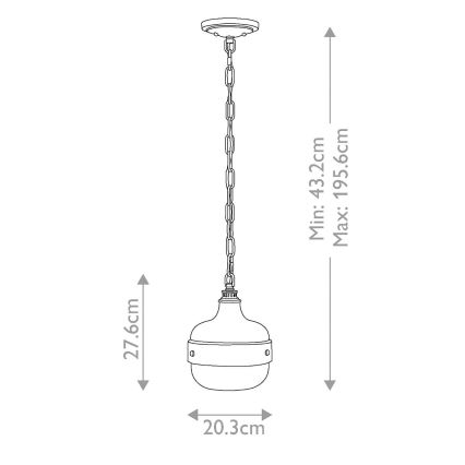 Feiss - Chandelier on a chain CADENCE 1xE27/75W/230V