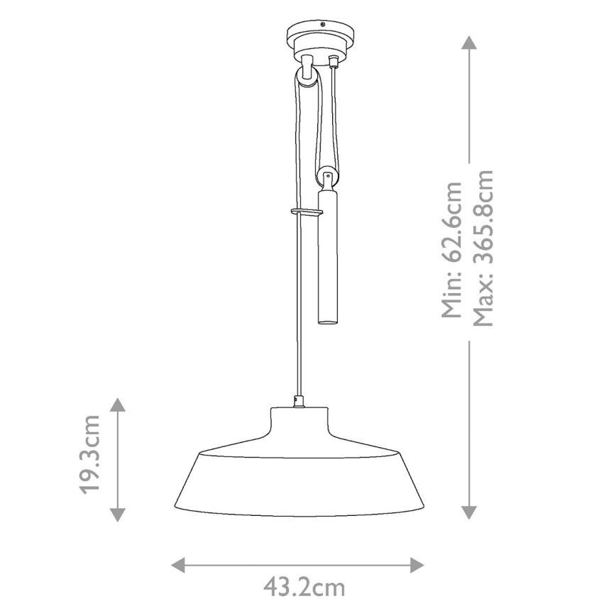 Feiss - Chandelier on a string CANDOR 1xE27/60W/230V