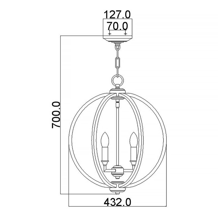 Feiss - Chandelier on a chain CORINNE 3xE14/60W/230V