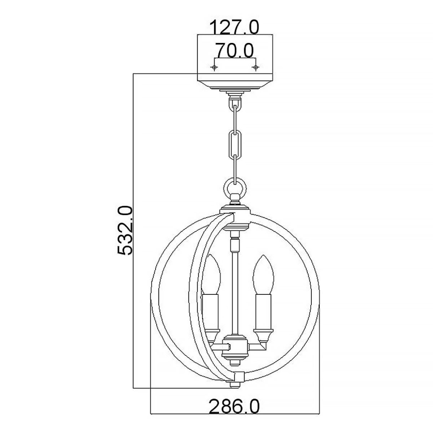 Feiss - Chandelier on a chain CORINNE 3xE14/60W/230V