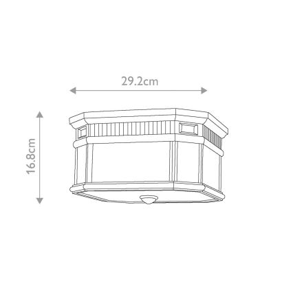 Feiss - Outdoor ceiling light COTSWOLD LANE 2xE27/60W/230V IP44