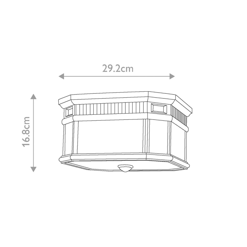 Feiss - Outdoor ceiling light COTSWOLD LANE 2xE27/60W/230V IP44