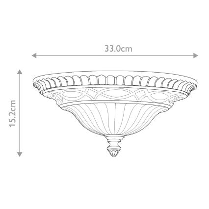 Feiss - Ceiling light DRAWING ROOM 2xE27/60W/230V