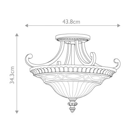 Feiss - Surface-mounted chandelier DRAWING ROOM 2xE27/60W/230V