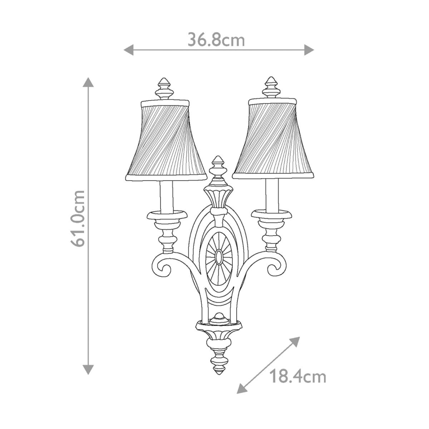 Feiss - Wall light DRAWING ROOM 2xE14/60W/230V