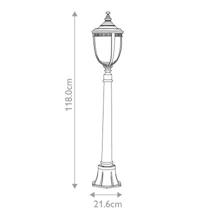 Feiss - Outdoor lamp ENGLISH BRIDLE 3xE14/60W/230V IP44