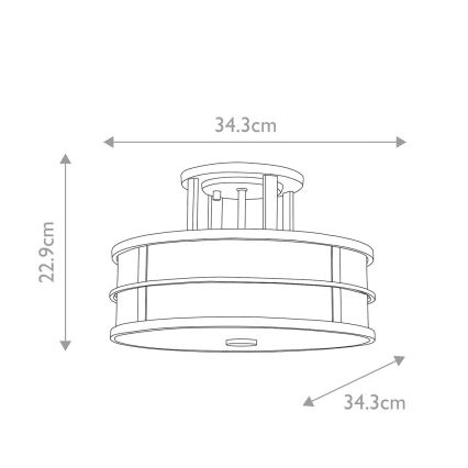Feiss - Surface-mounted chandelier FUSION 3xE27/40W/230V
