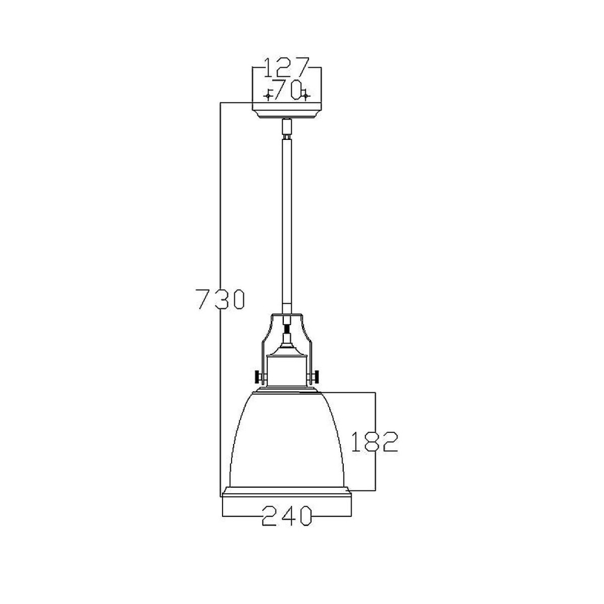 Feiss - Chandelier on a pole HOBSON 1xE27/60W/230V bronze