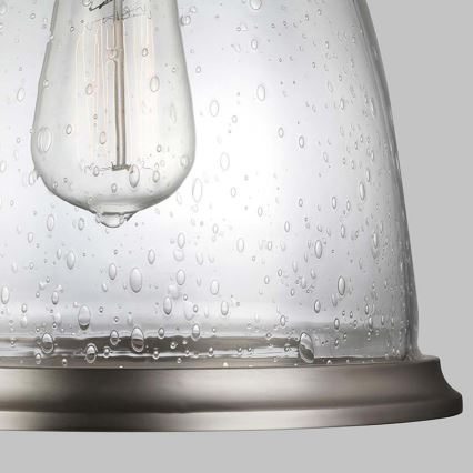 Feiss - Chandelier on a pole HOBSON 1xE27/60W/230V silver
