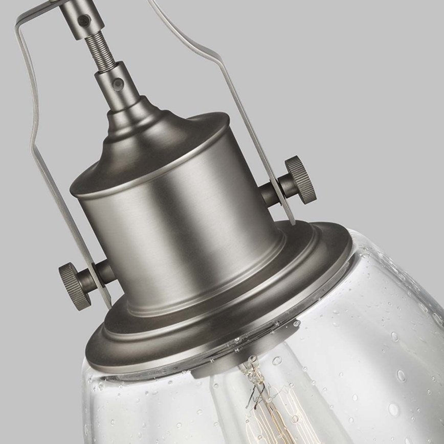 Feiss - Chandelier on a pole HOBSON 1xE27/60W/230V silver