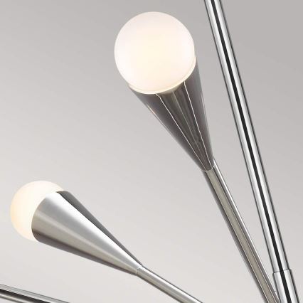 Feiss - LED Chandelier on a pole JAX 10xG9/3W/230V shiny chrome