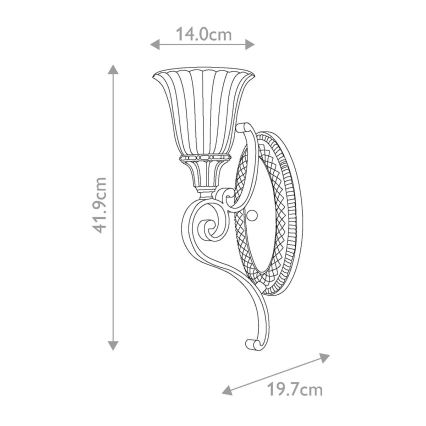 Feiss - Wall light KELHAM HALL 1xE27/60W/230V