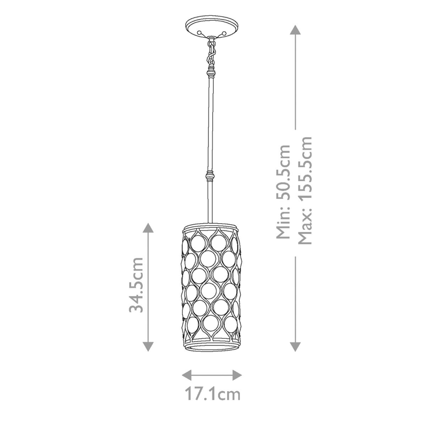 Feiss - Chandelier on a pole LUCIA 1xE27/60W/230V