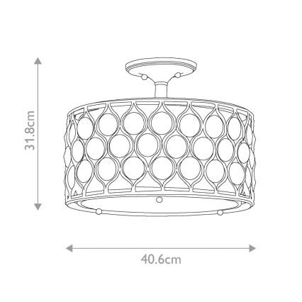 Feiss - Surface-mounted chandelier LUCIA 3xE27/60W/230V