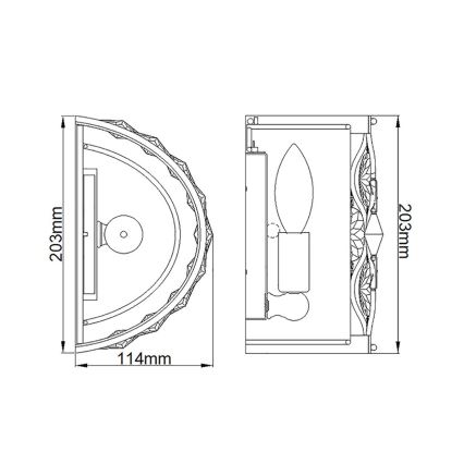 Feiss - Wall light LUCIA 1xE14/40W/230V