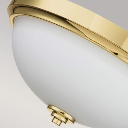 Feiss - MALIBU Bathroom Ceiling Light 2xE27/60W/230V IP44 Gold