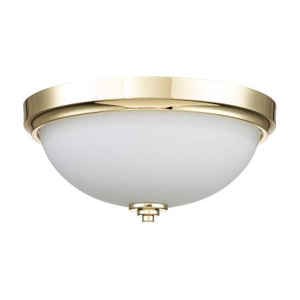 Feiss - MALIBU Bathroom Ceiling Light 2xE27/60W/230V IP44 Gold