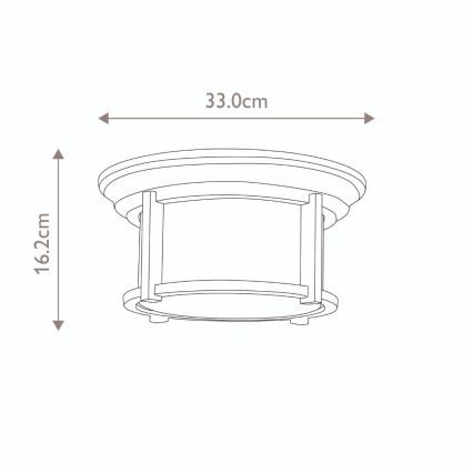 Feiss - Outdoor ceiling light MERRIL 2xE27/60W/230V IP44